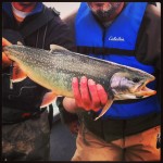 Professional fishing guide in Alaska and his catch of the day
