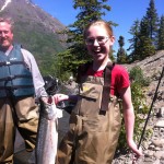Fishing in Alaskan wilderness